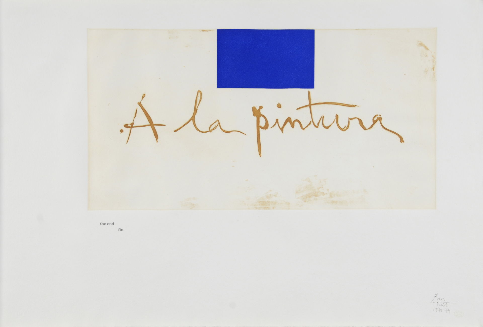 Robert Motherwell, Frontispiece, from "A la pintura"