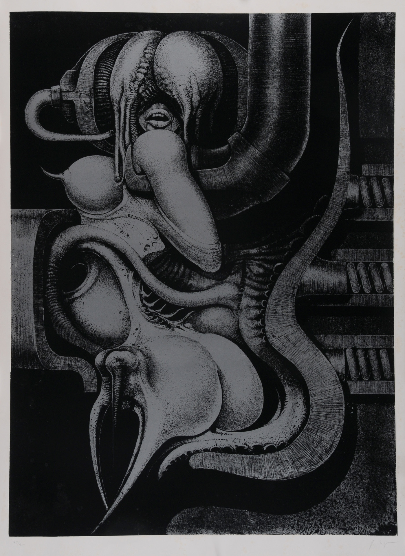 HR Giger, 2  sheets from "Biomechanoiden"