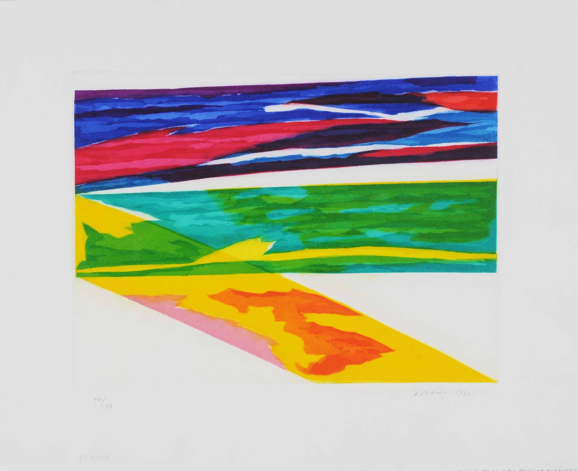 Piero Dorazio, 3 sheets: Livelli, 1966; Moma, 1971; Fior color