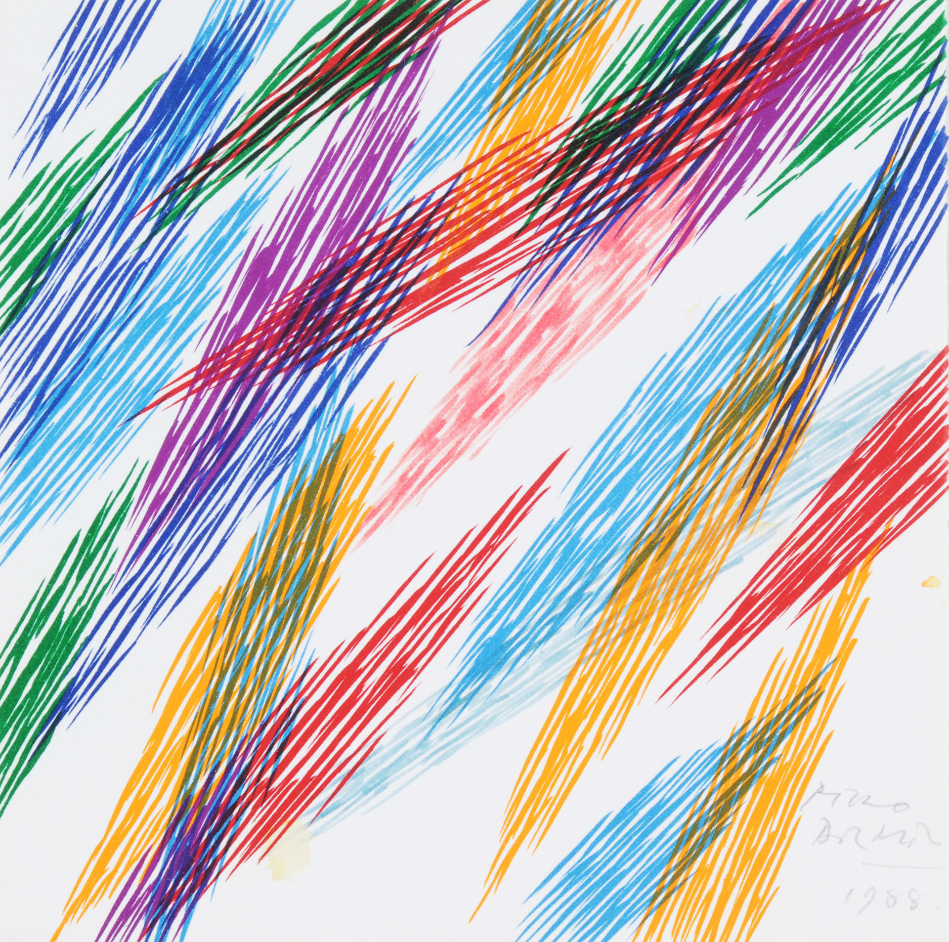 Piero Dorazio, 3 sheets: Sinopsi, 1976; Senza titolo, 1988; Senza titolo