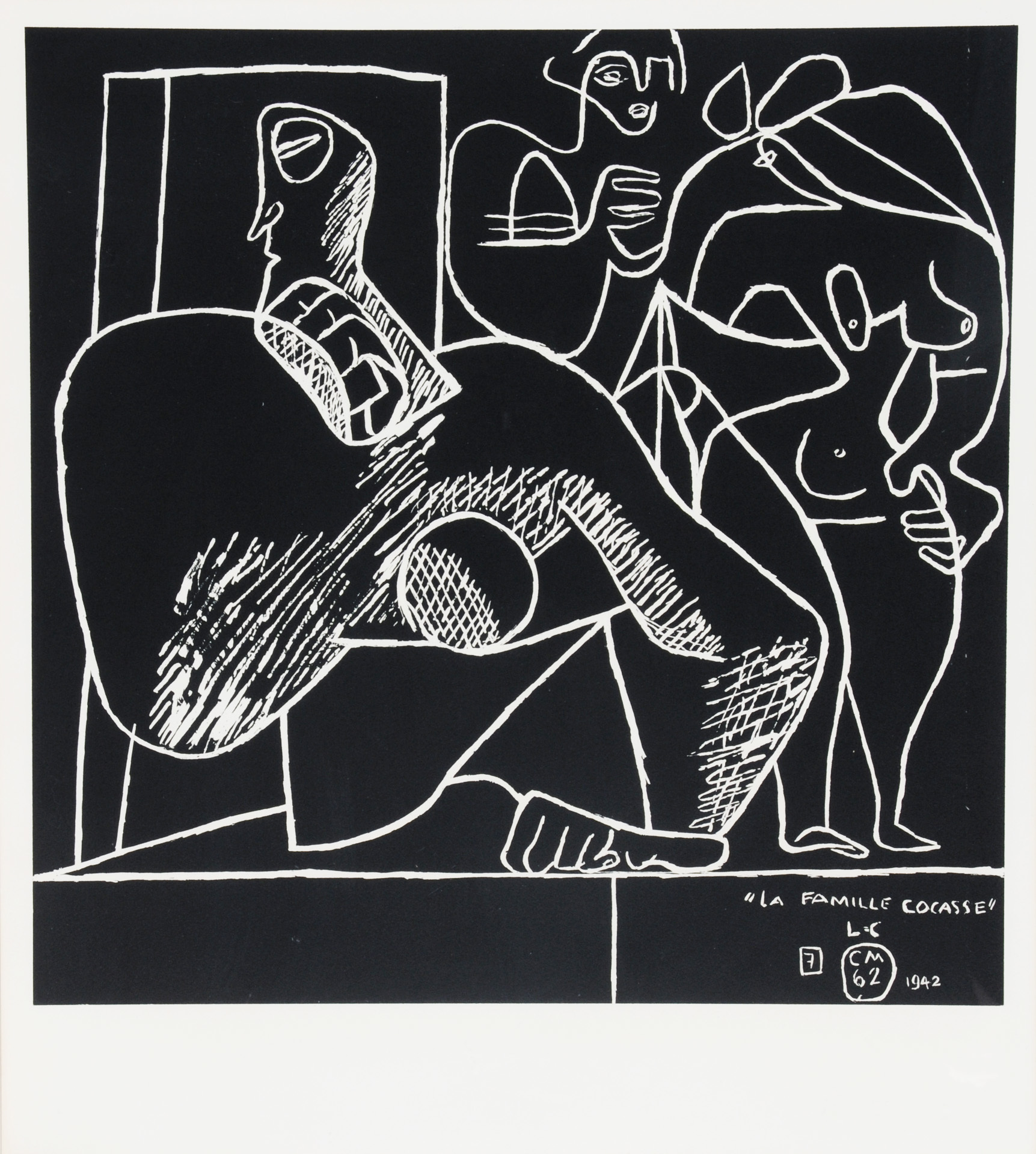 Le Corbusier, 2 Blätter: Danseuse; La famille cocasse,  aus "La mer est toujours présente"