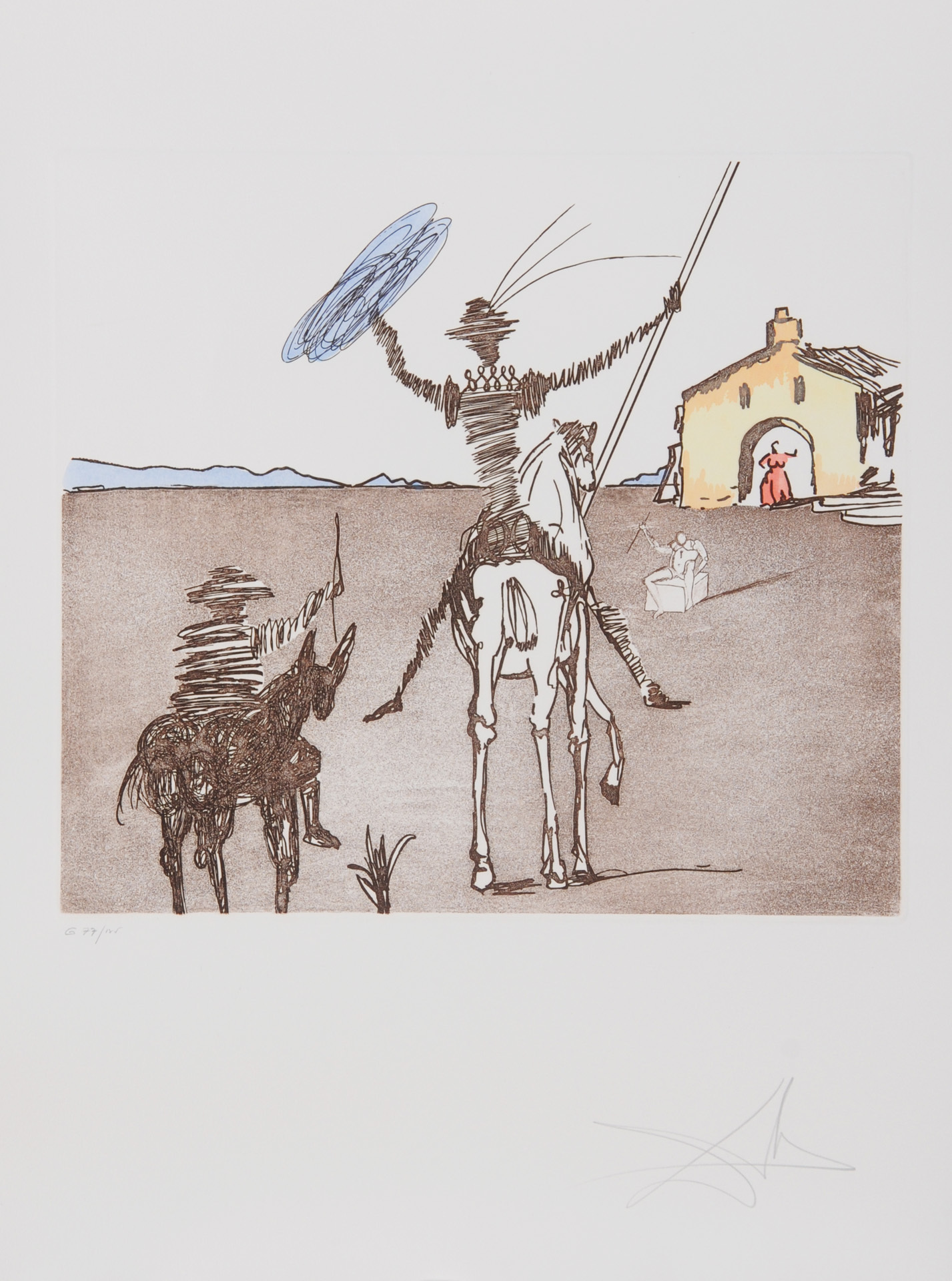 Salvador Dalí, Blatt aus "Historias de Don Quijote de la Mancha"