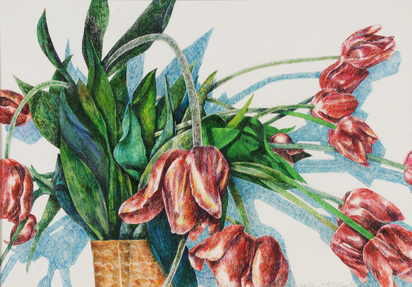 Tulpenbouquet in Vase