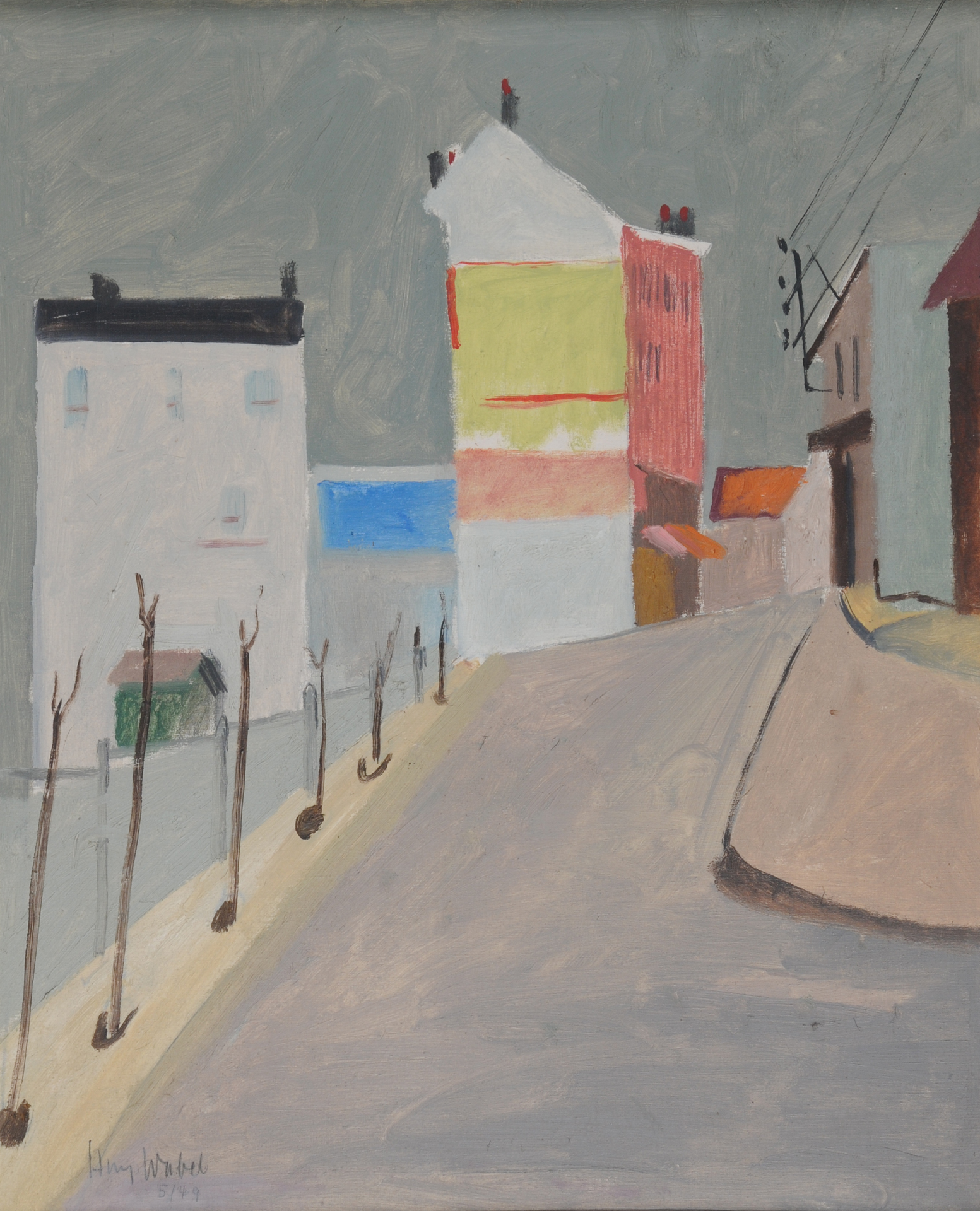 Henry Wabel, Strasse mit gelber Wand