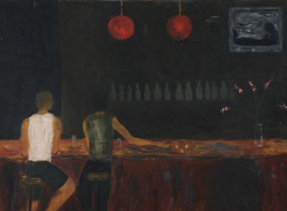Würfel (2 Männer an der Bar)