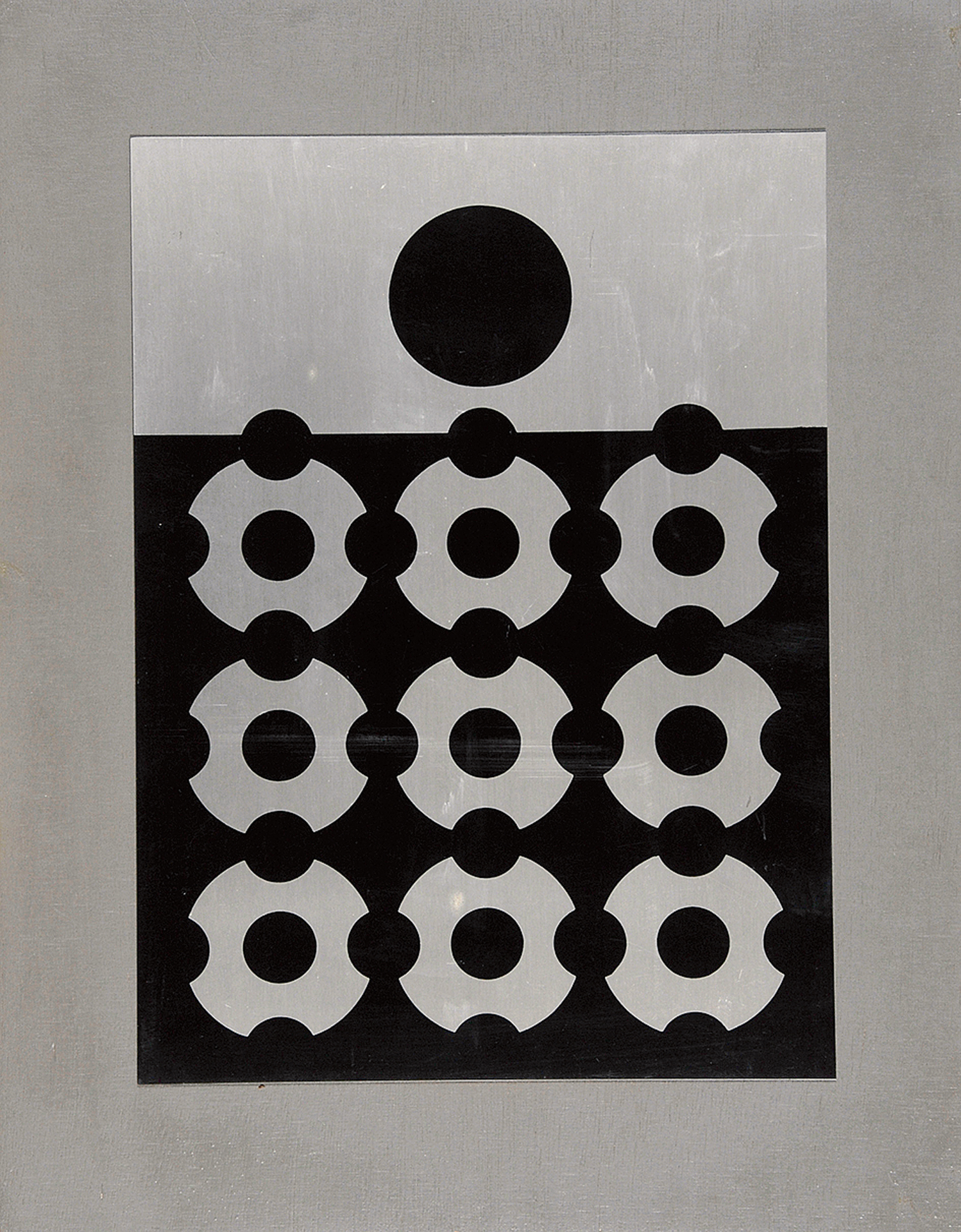 Victor Vasarely, Weiss auf schwarzem Grund