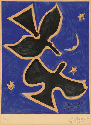 after. Deux oiseaux au ciel nocturne