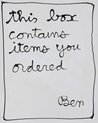 Pandora Box. Part Two. Contemporary Archeology, "this box contains items you ordered"