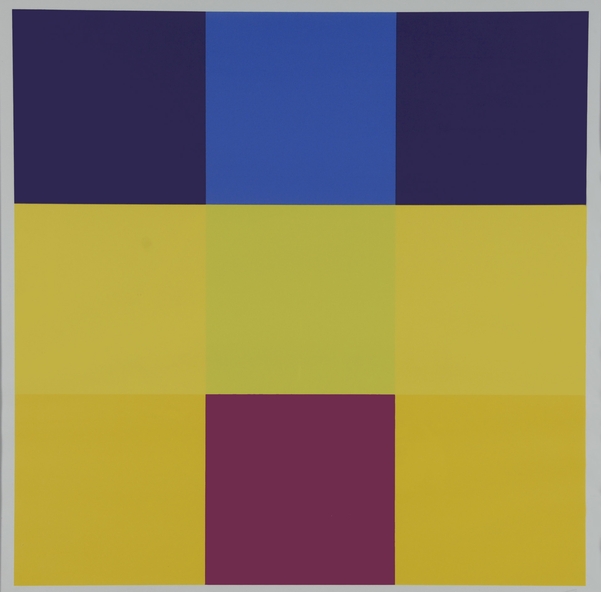 Richard Paul Lohse, Waagrechte Dominante mit dunkelrotem Quadrat