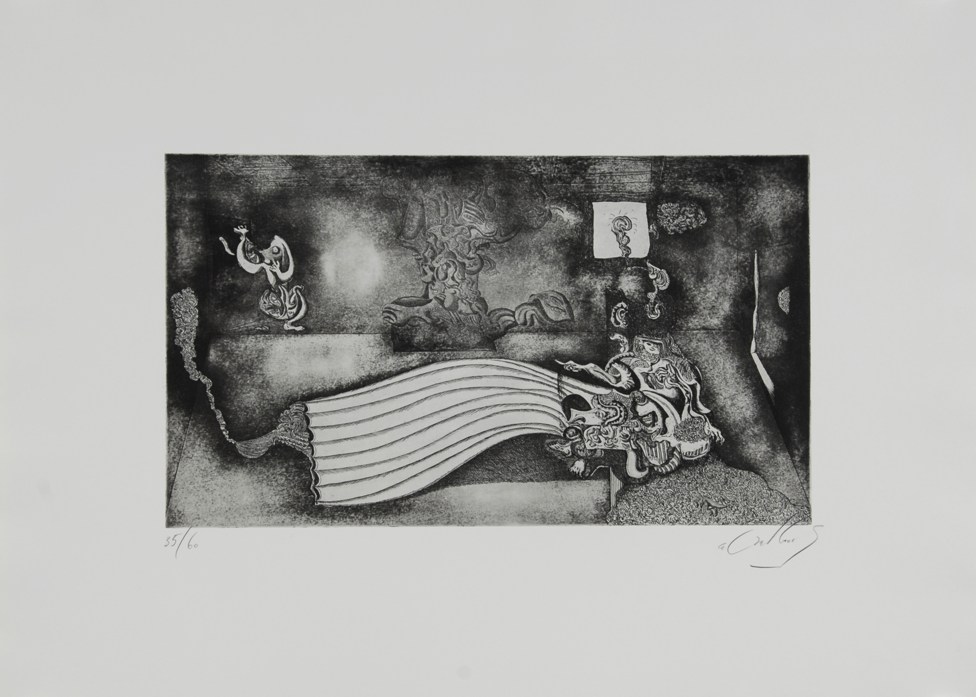 Alexander Sadkowsky, 4 sheets: Frau mit Leintuch, 1962; Steinbockjagd, 1967; Frau, 1967; Freundinnen