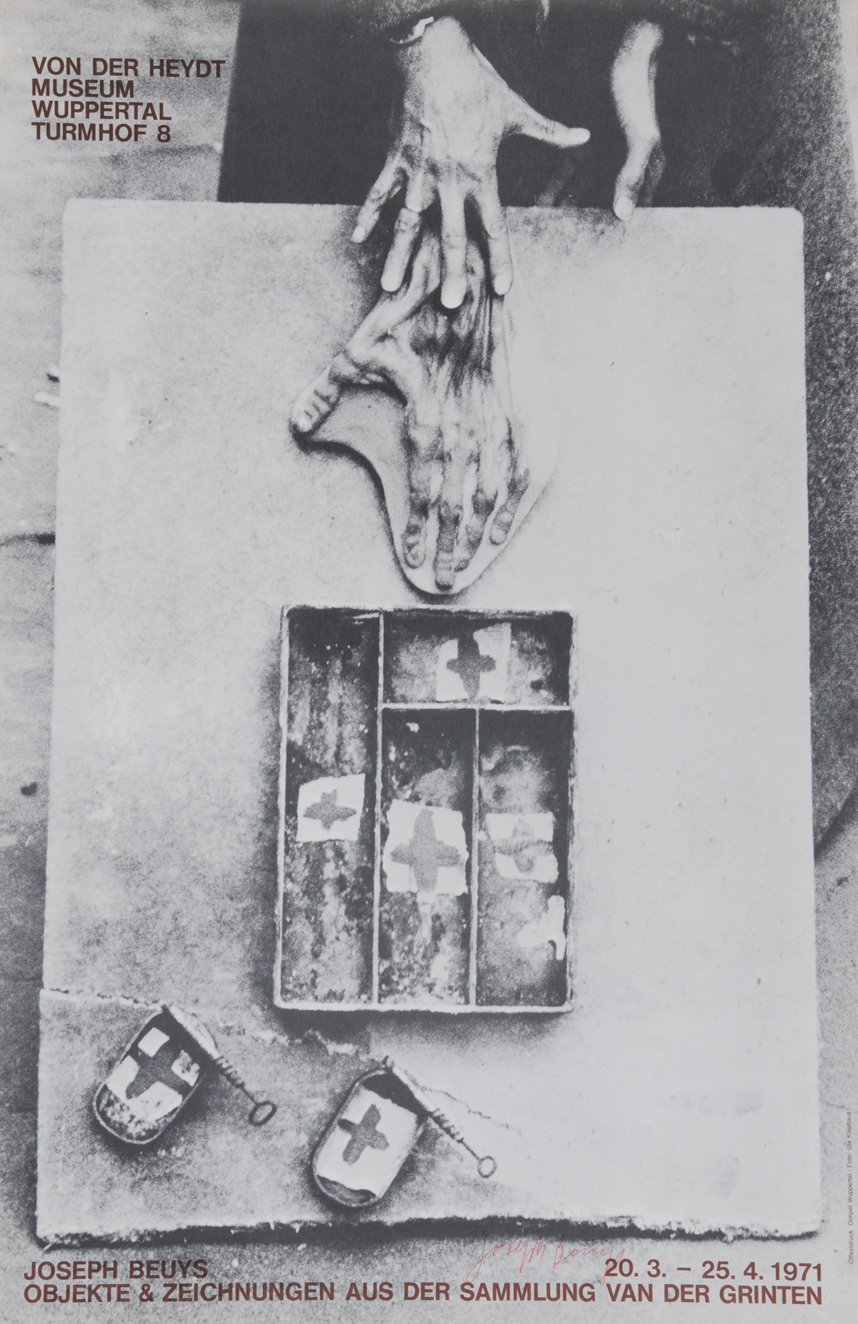 Joseph Beuys, 3 Ausstellungsplakate: I like Amerika and Amerika likes me, 1974; Von der Heydt Museum, Wuppertal, 1974; Städtisches Museum Göttingen, 1979