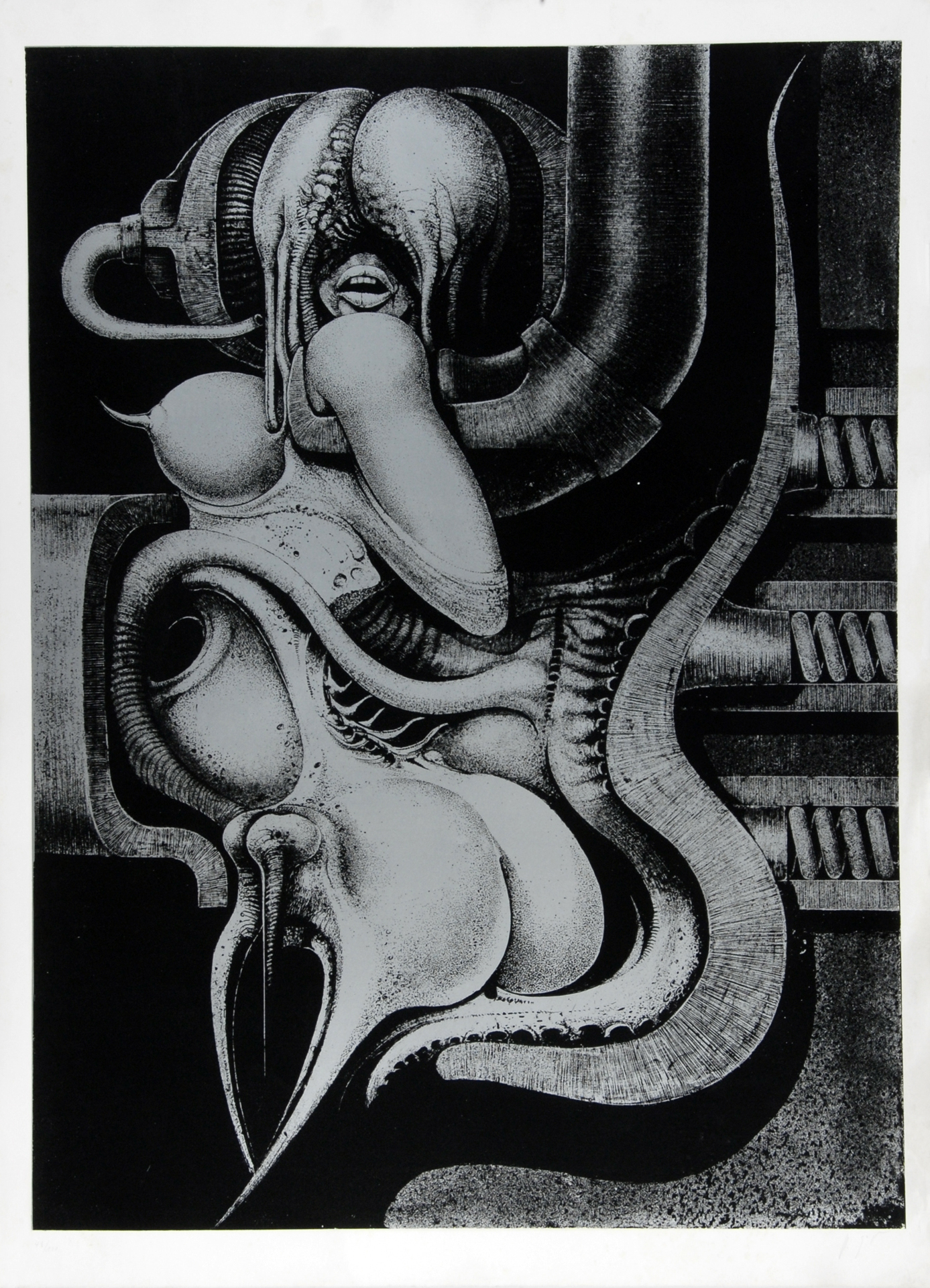 HR Giger, Sheet from "Biomechanoiden"