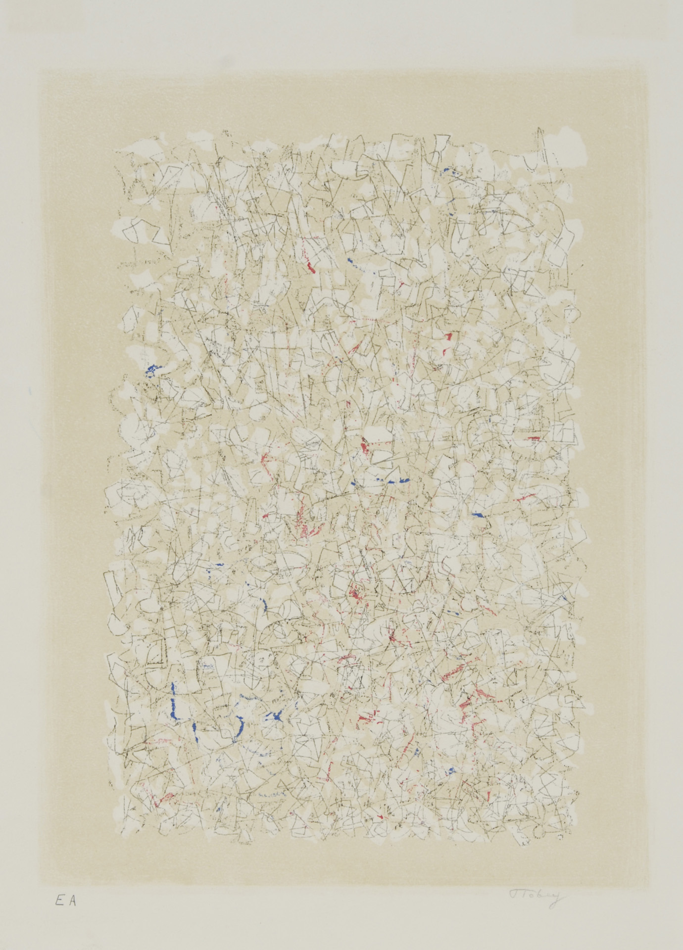 Mark Tobey, 2 sheets: Untitled; Untitled