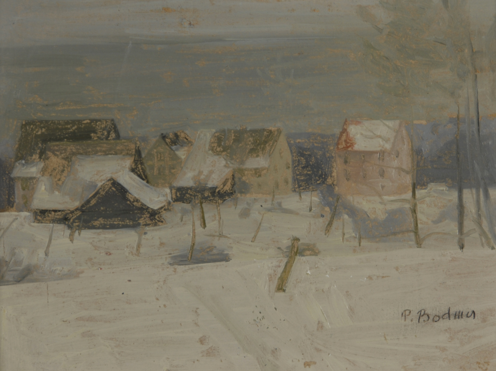 Paul Bodmer, Dorf im Winter