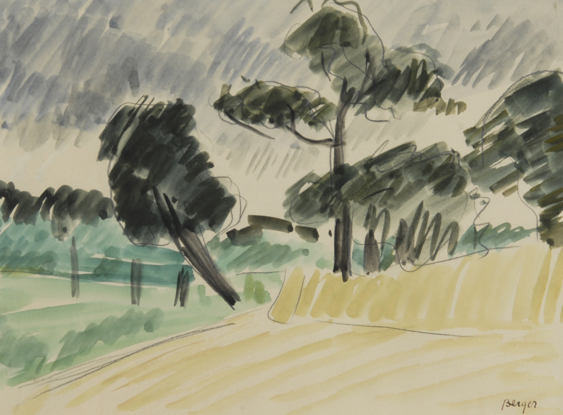 Hans Berger, Champs et arbres