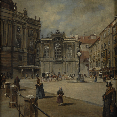 Vienna, Michaelerplatz. Das alte Burgtheater, 1756-1888