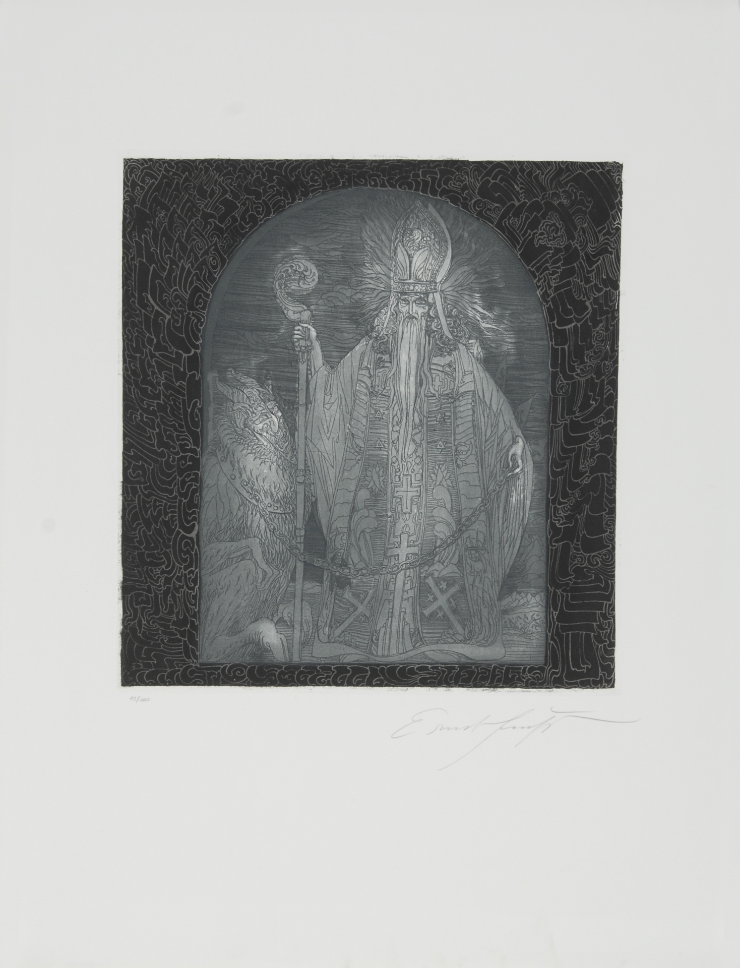 Ernst Fuchs, 4 sheets: Die Geburt der Venus, 1974; Nikolaus, 1970; Adams Zerstörung und Verheissung, 1968/70; Venus Kentaura, 1967