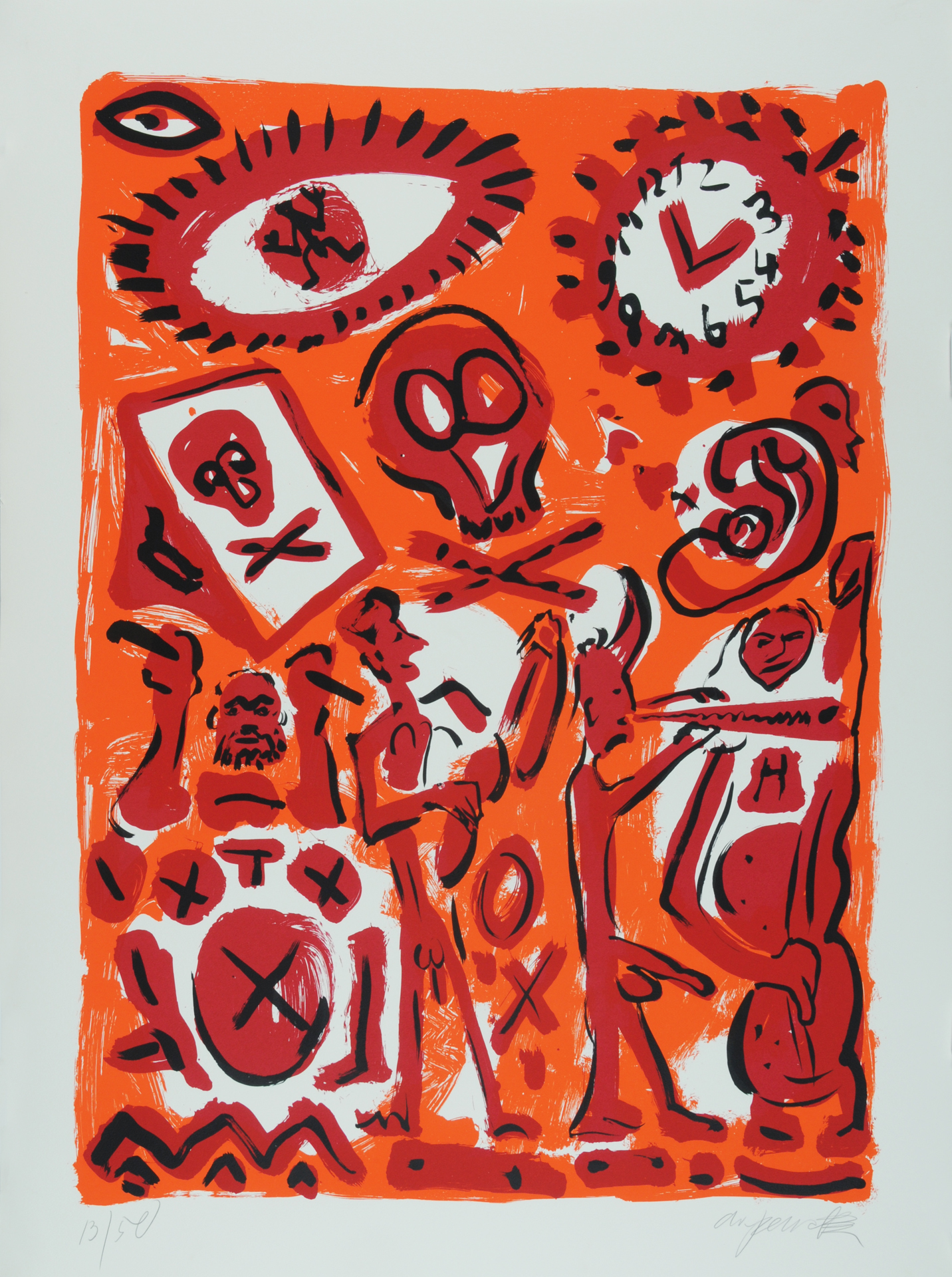 A.R. Penck, Session in Orange