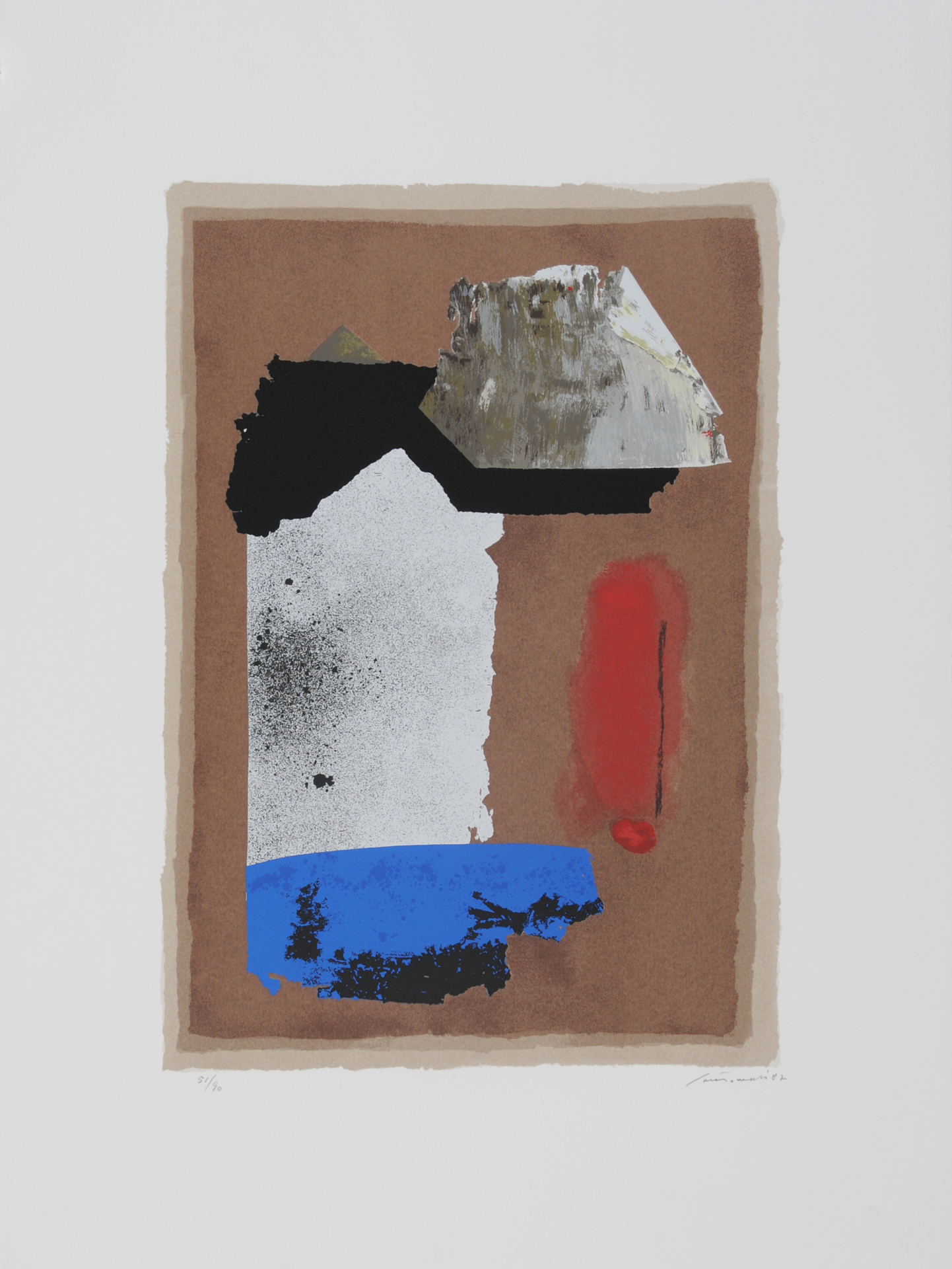 Giuseppe Santomaso, 3 sheets: Senza titolo, 1987 (2); Senza titolo