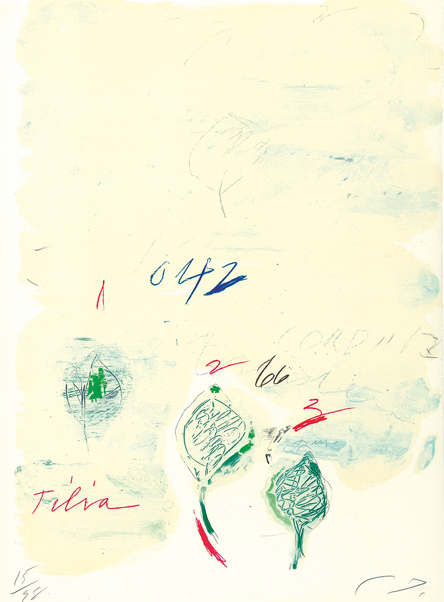 Cy Twombly, Tilia Cordata, aus "Natural History, Part II: Some Trees of Italy"