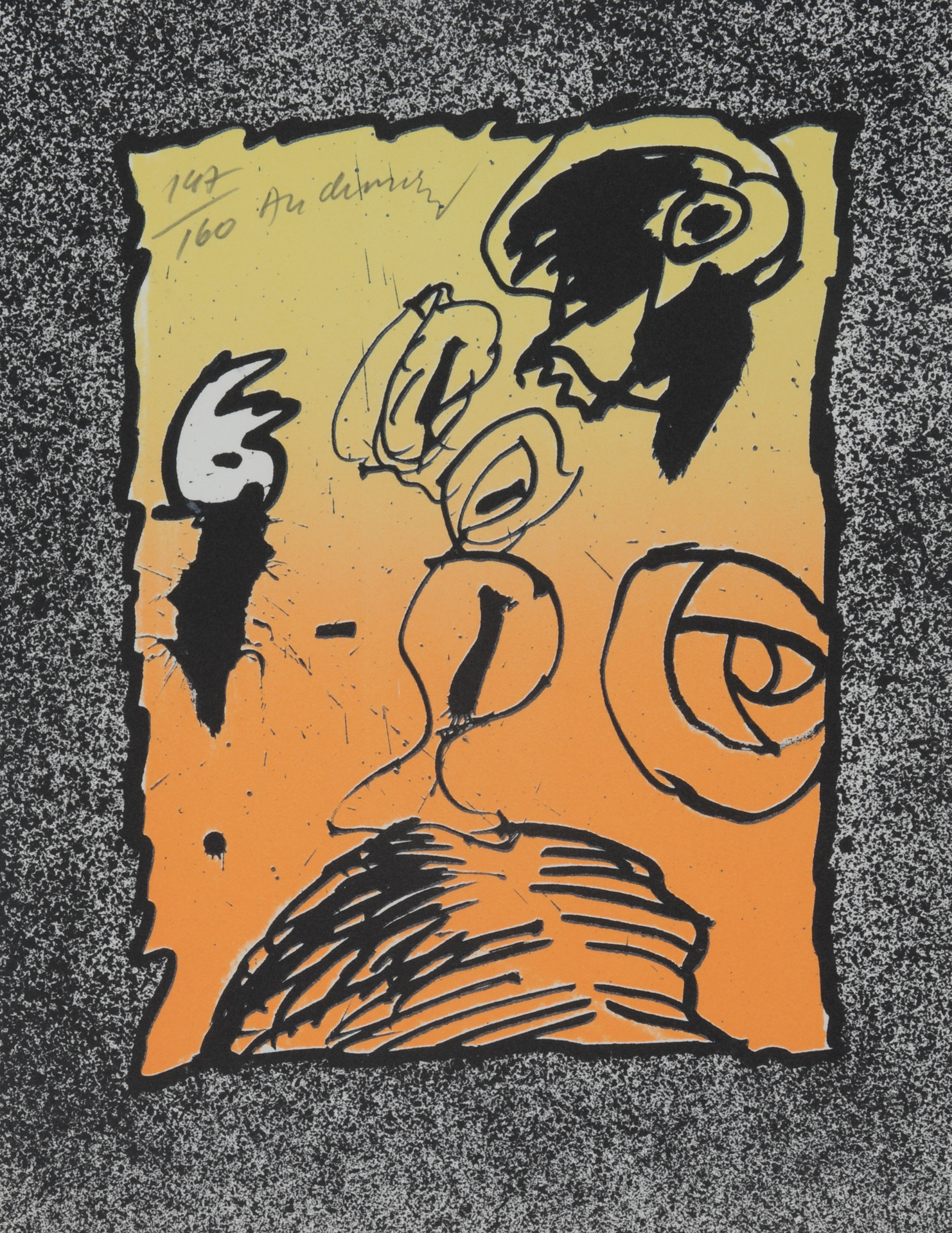 Pierre Alechinsky, 4 sheets from "Les infeuilletables"