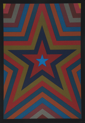 Five Pointed Stars with Color Bands