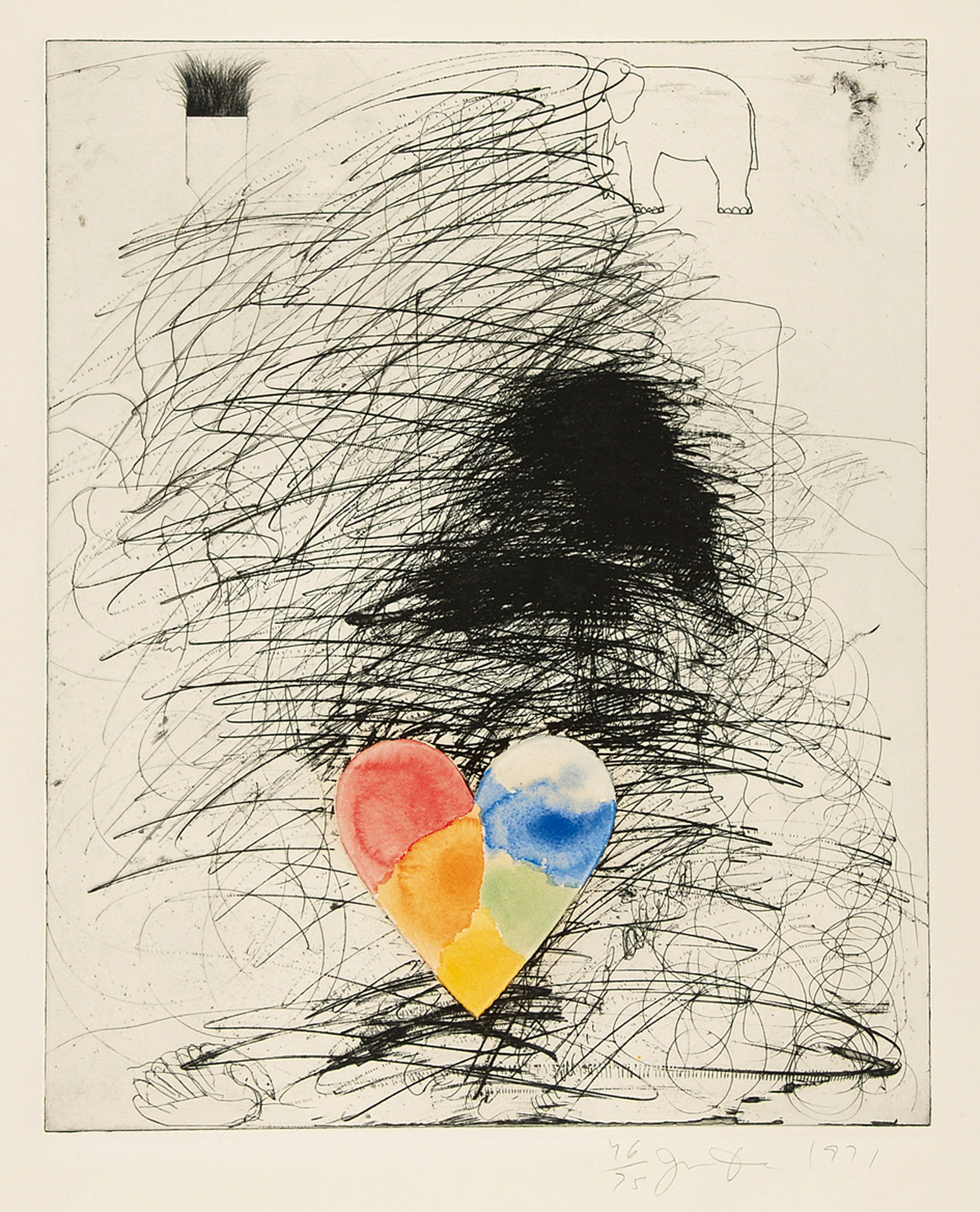 Jim Dine, A Girl and Her Dog II