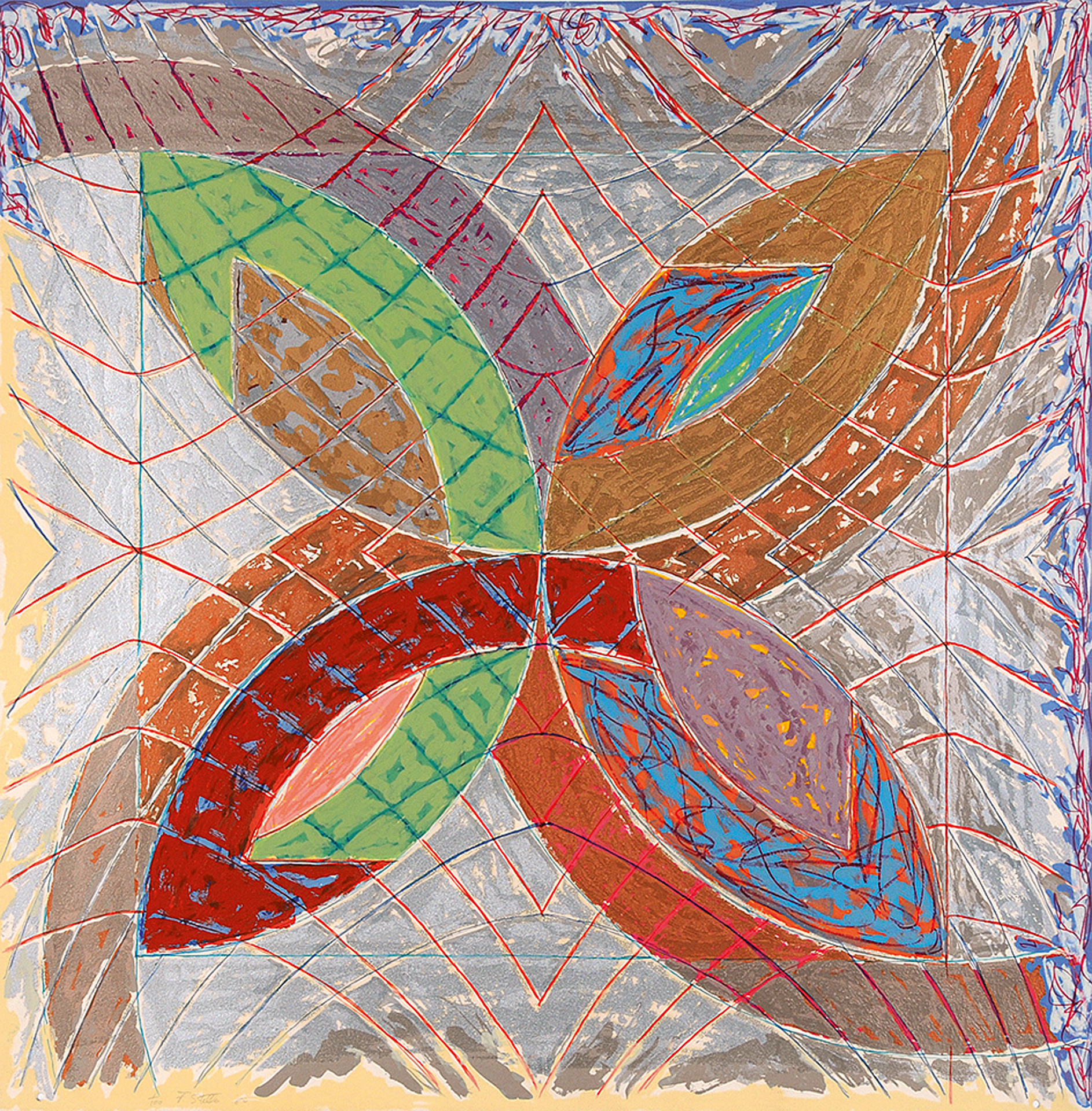 Frank Stella, Polar Co-Ordinates for Ronnie Peterson I - VIII