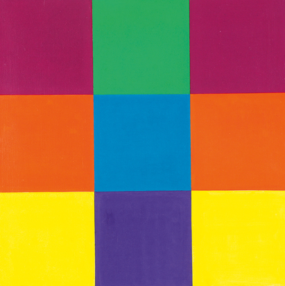 Grün-Blau-Violett zwischen Rot, 1960/80 (Entwurf)