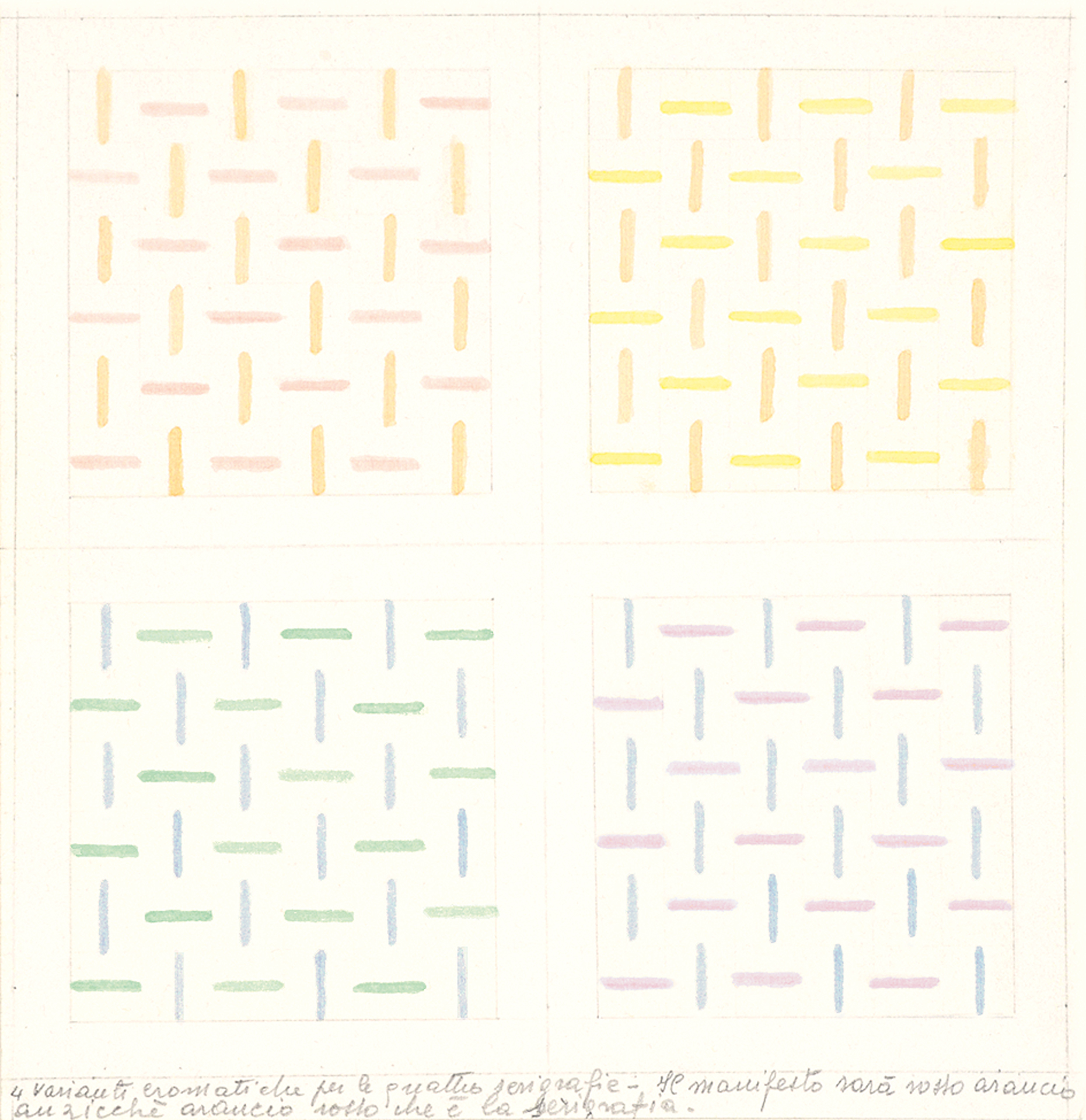 Antonio Calderara, Progetto per 4 Serigrafie