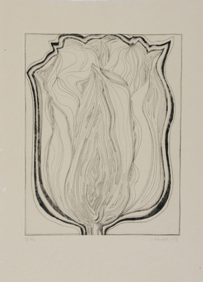 3 sheets: Tulip (Black and white)