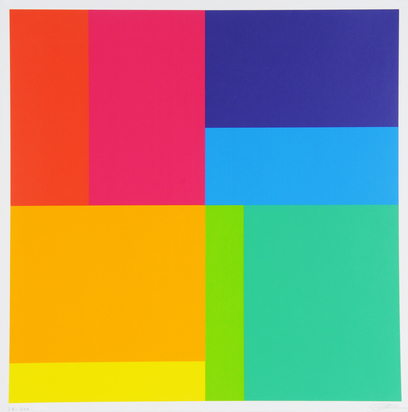 Bewegung in acht Farben um eine Achse
