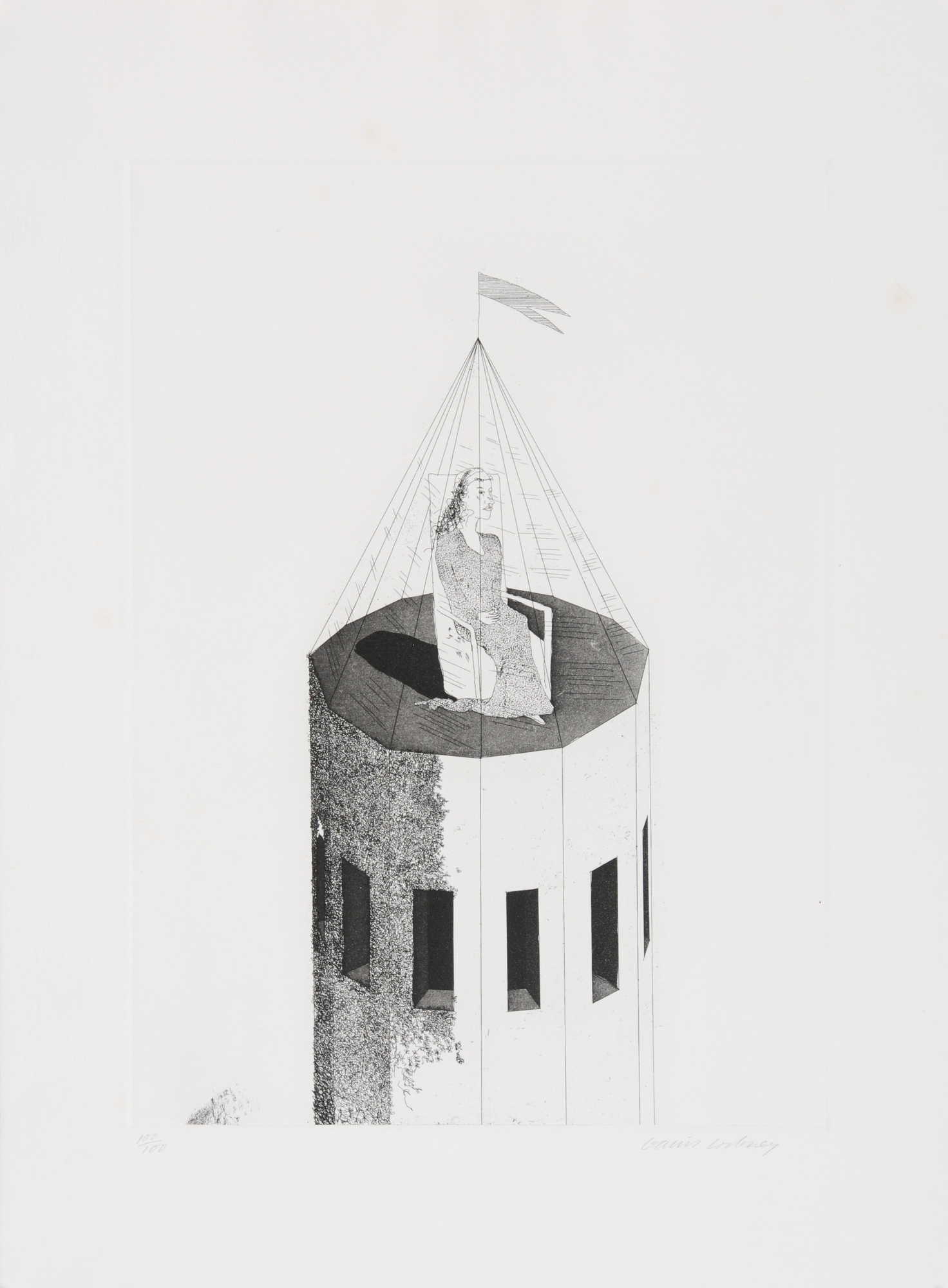 David Hockney, The Princess in Her Tower