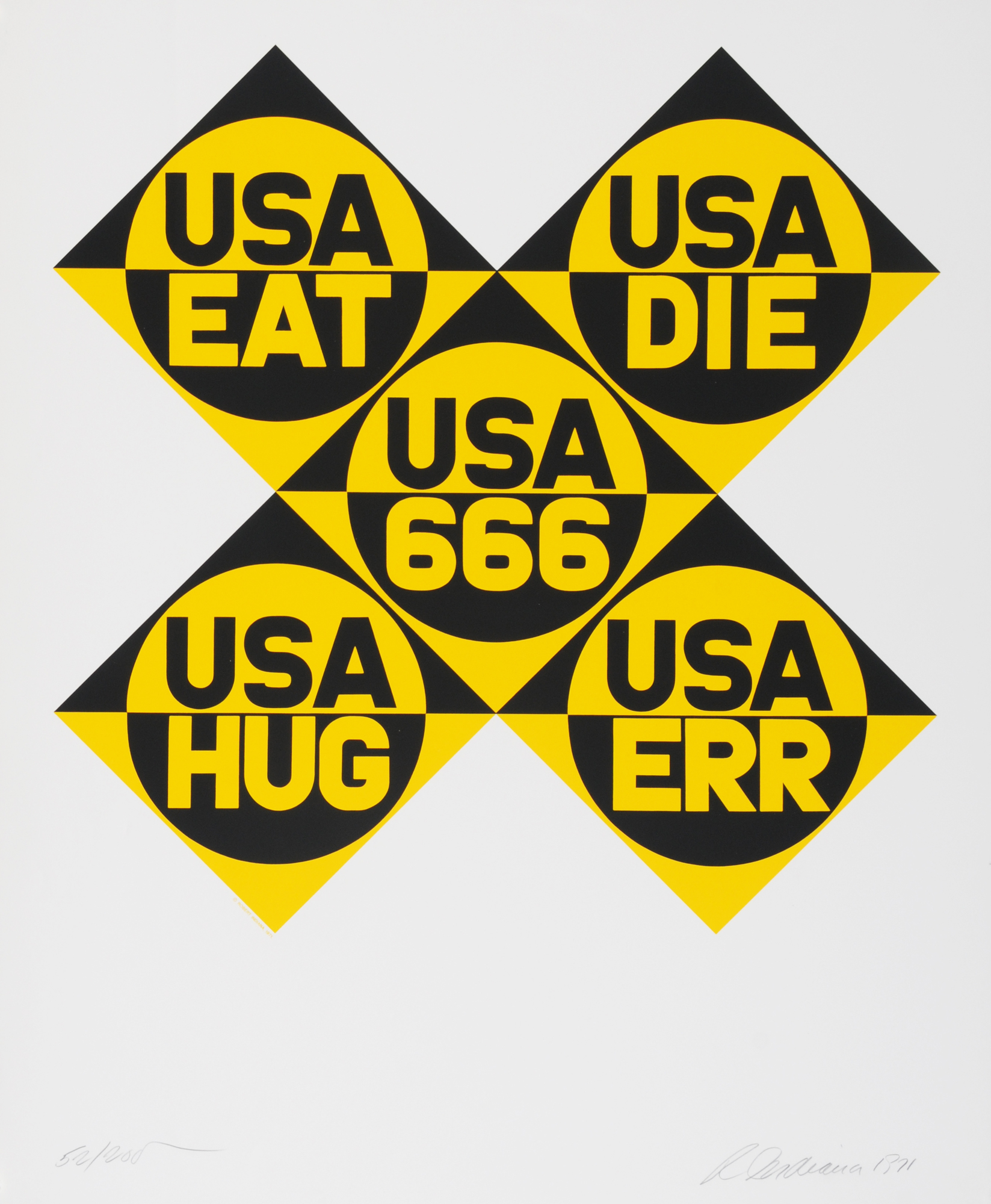 Robert Indiana, USA 666, aus "Dedicate"