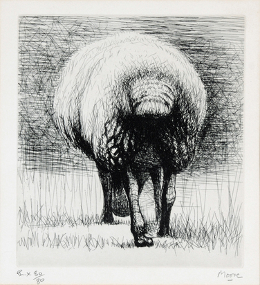 2 Blätter: Sheep Back View; Sheep With Lamb, aus "Sheep Album"