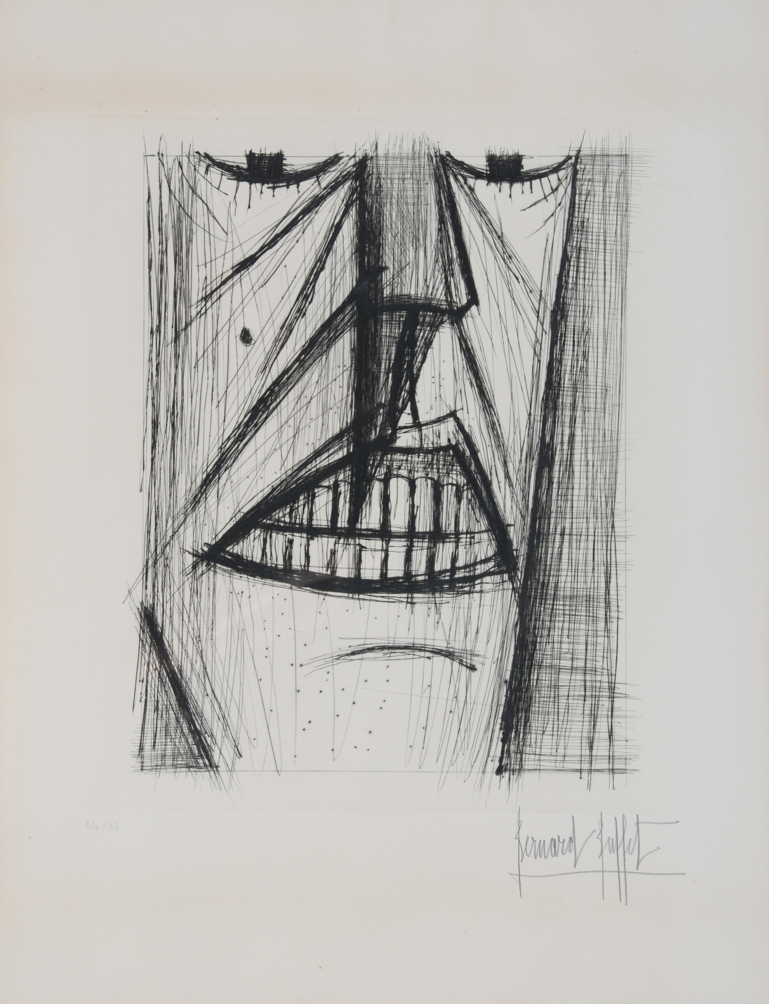 Bernard Buffet, Visage, from "Voyages fantastiques"