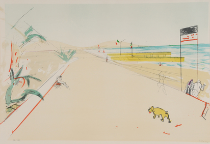Italienische Strandpromenade