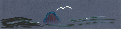 Weisser Vogel über Wasser