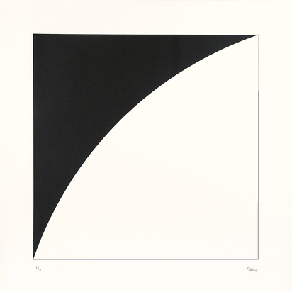 2 Blätter: 
White Curve I, 1973; Black Curve I