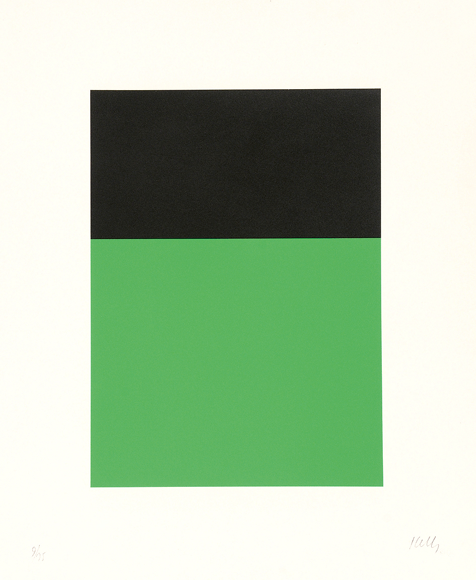 Ellsworth Kelly, Black/Green, from "Series of Ten Lithographs"