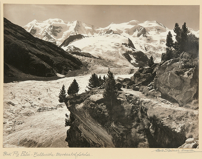 Blick Piz Palü - Bellavista - Morteratschgletscher