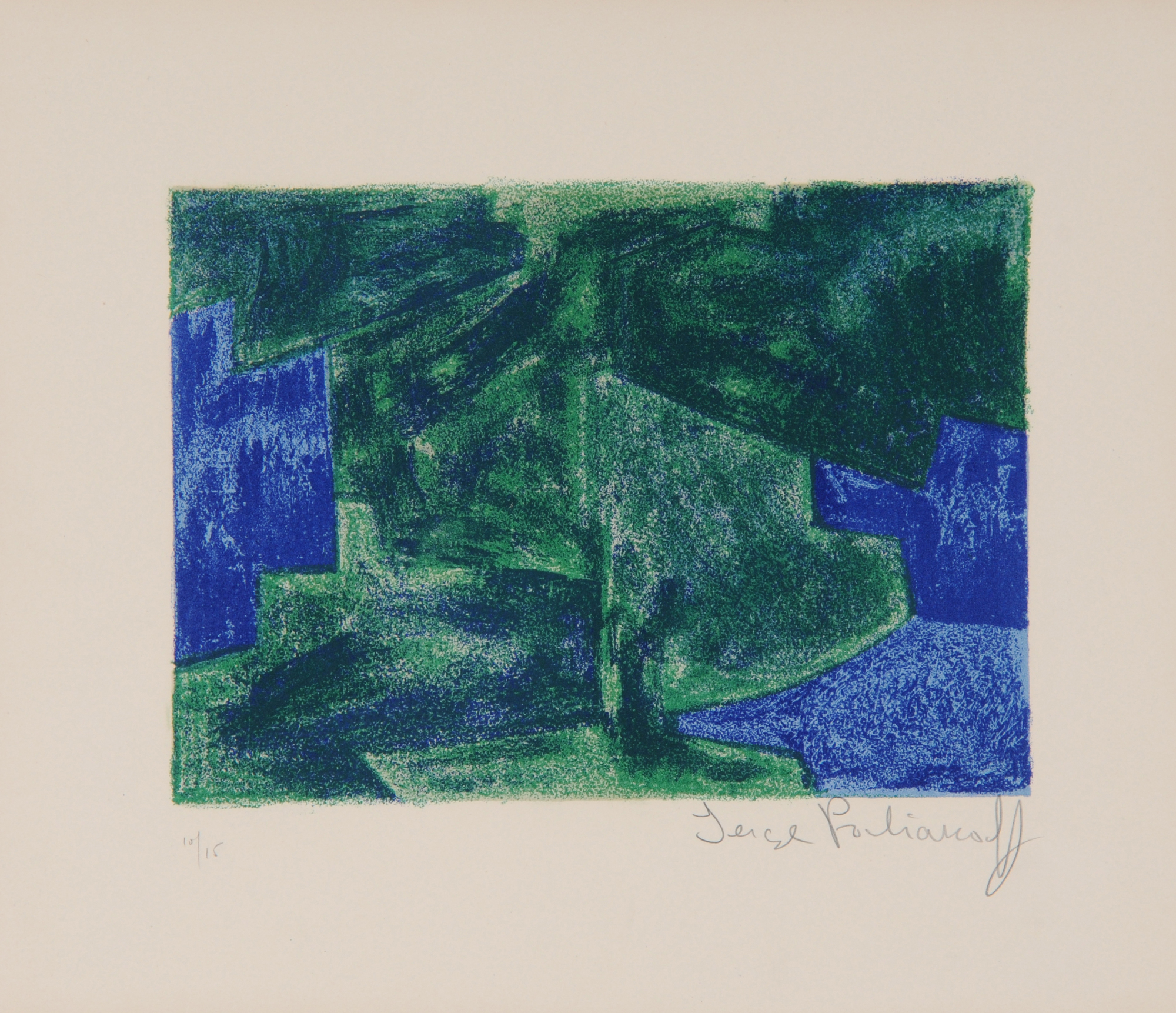 Serge Poliakoff, Composition bleue et verte