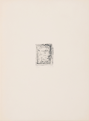 7 etchings (Lüscher-Mappe): Schlösschen, 1958; Bäumchen, 1958; Mäander, 1958; Ringer, 1958; Zwei Tröge, 1974; Soundso, 1974; Ein Landschäftchen, 1974