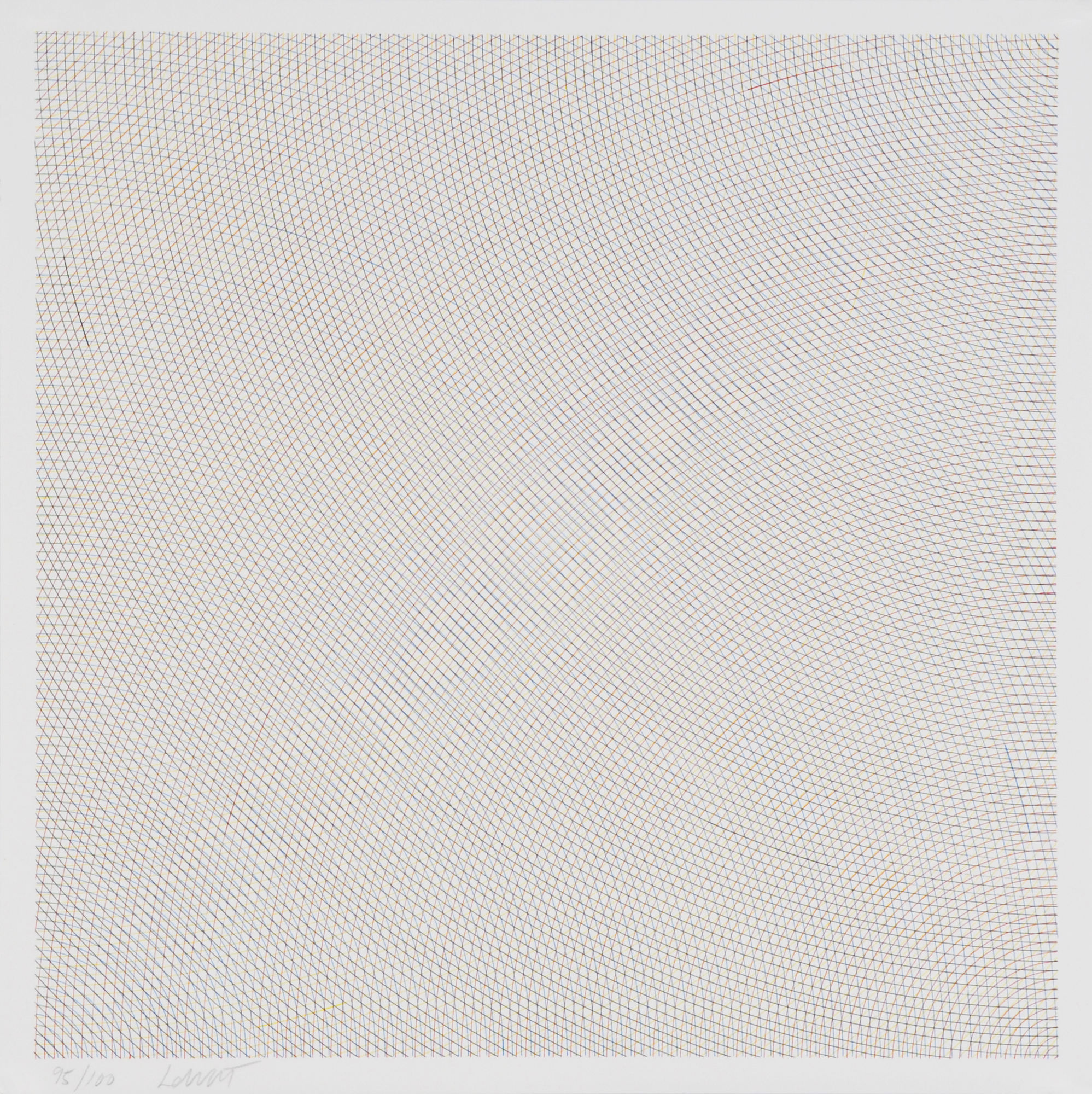 Sol LeWitt, Sheet from "Arcs from Sides or Corners, Grids and Circles"