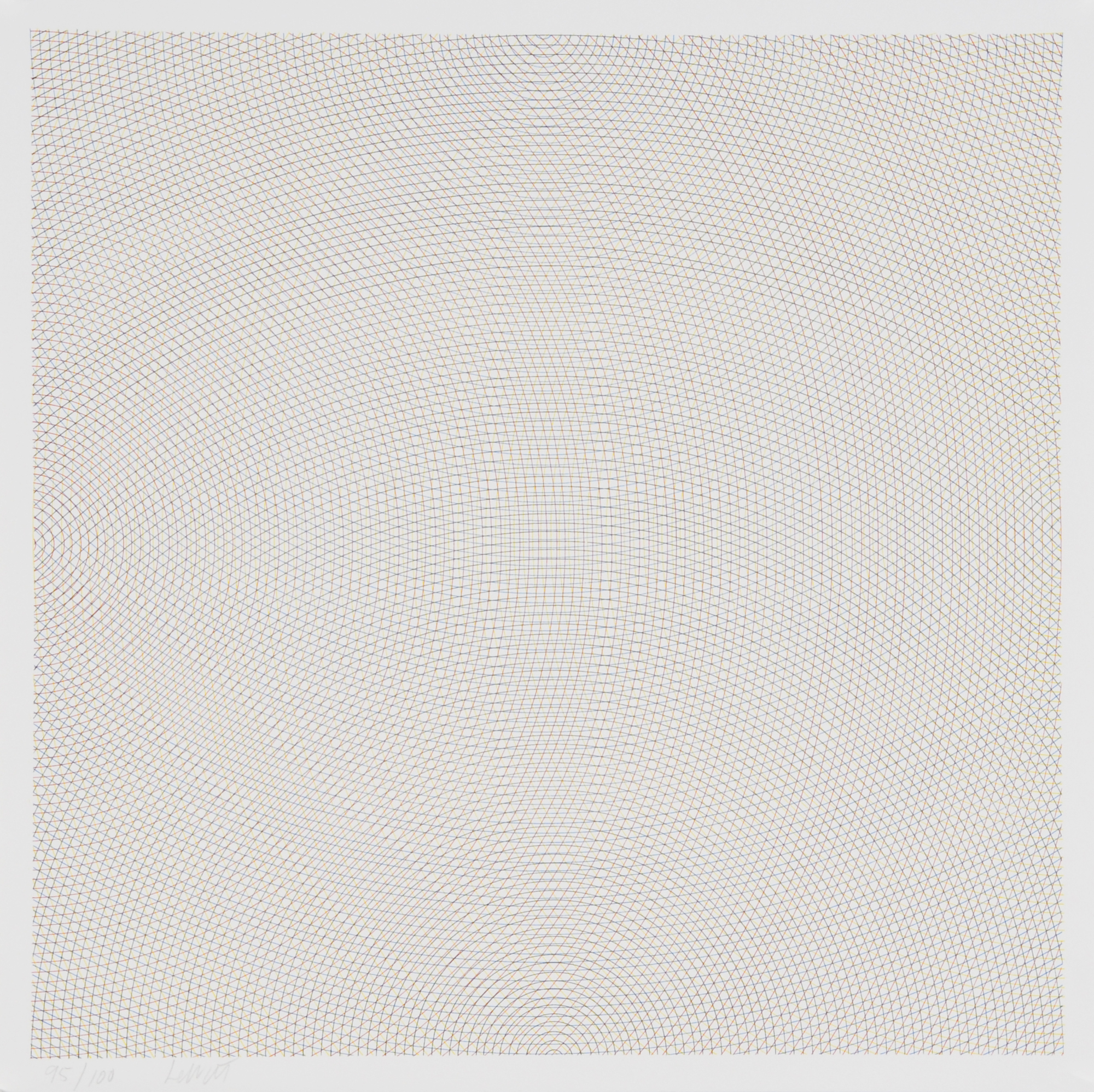 Sol LeWitt, Sheet from "Arcs from Sides or Corners, Grids and Circles"