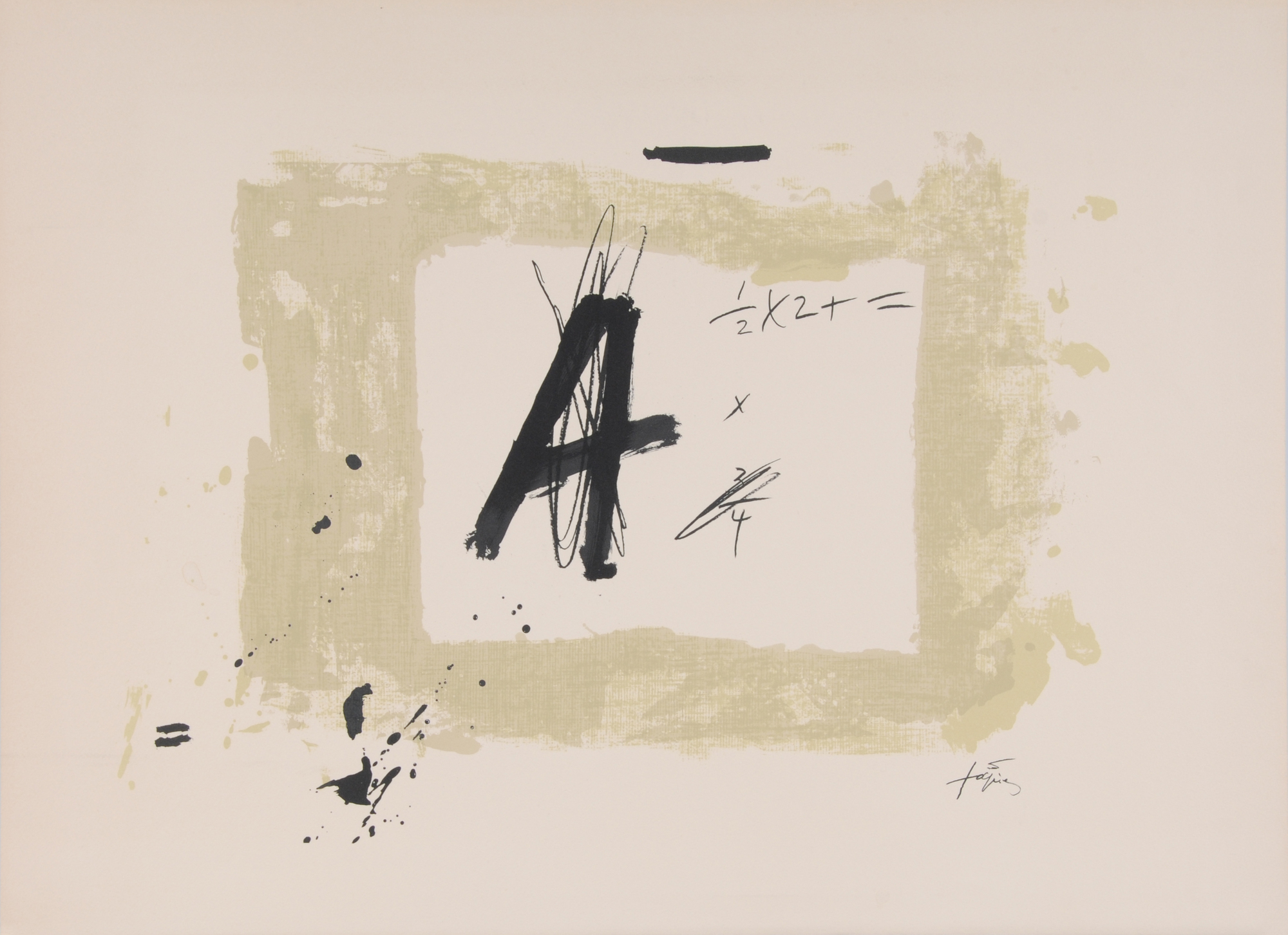 Antoni Tàpies, 2 sheets: Sheet from "La clau del foc", 1973; Sin título
