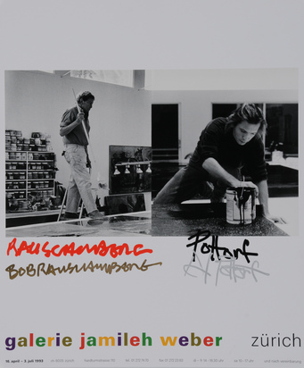 Poster. Rauschenberg und Pottorf in der Galerie Jamileh Weber, Zurich, 16. April - 3. July 1993