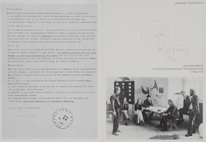 2 sheets: "Ehemalige" Klasse Beuys, 1975; Löwe