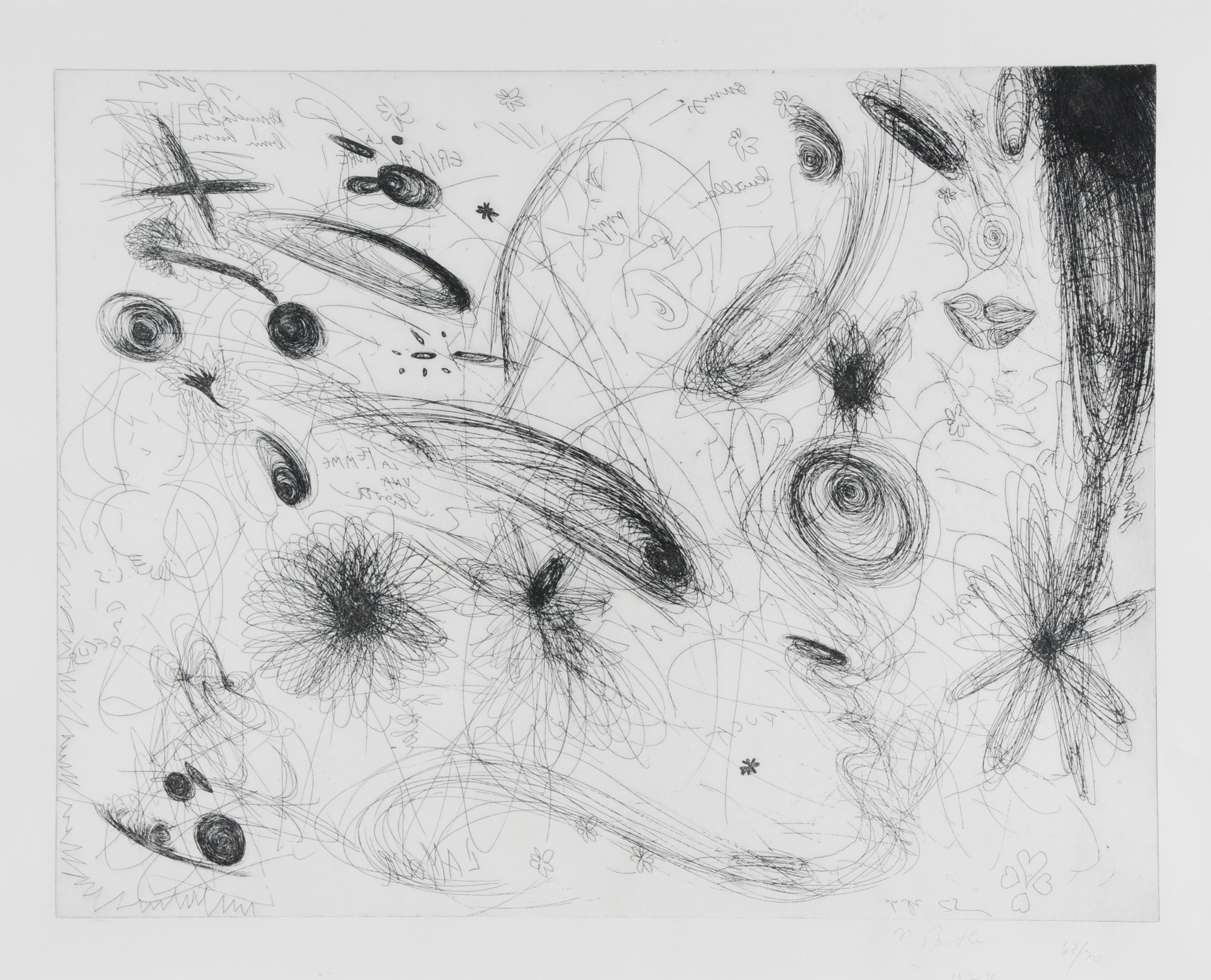Michael Buthe, 2 sheets: Untitled, 1974; Untitled