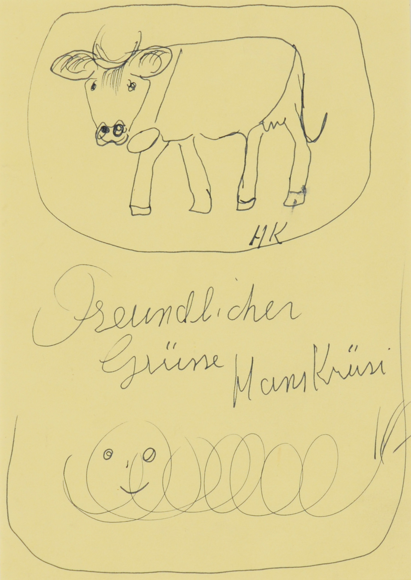 Hans Krüsi, Kuh und Wurm